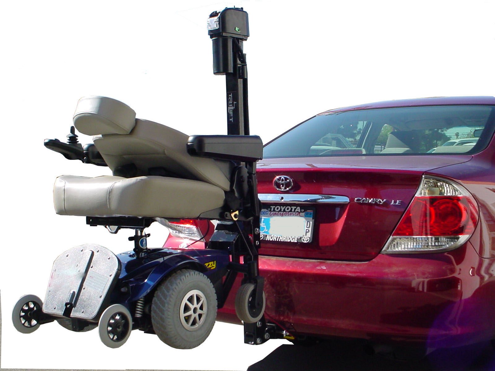 Burbank Electropedic trilift scooter vehicle handicapped hitch lift